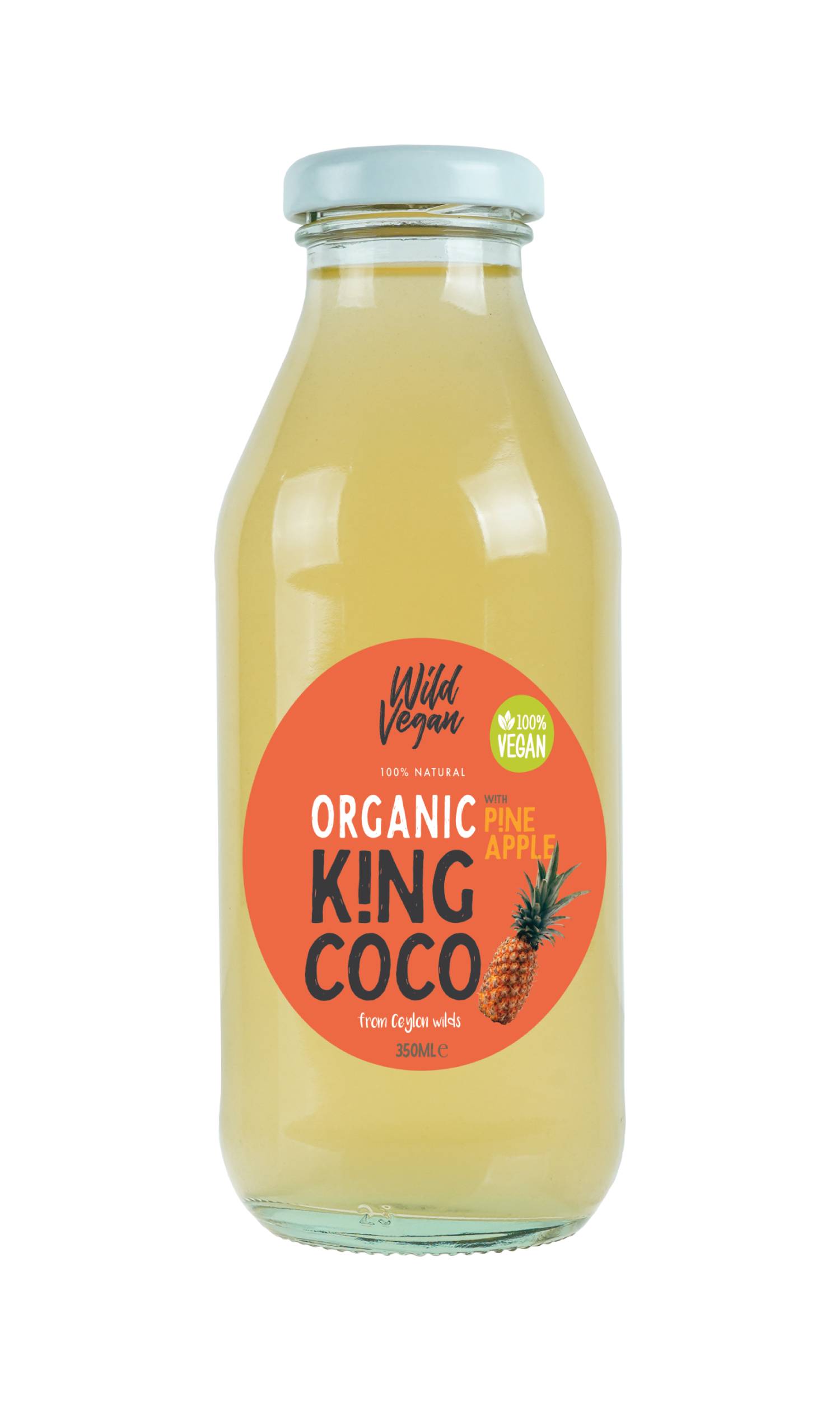 wild vegan Organic King Coconut with Pineapple