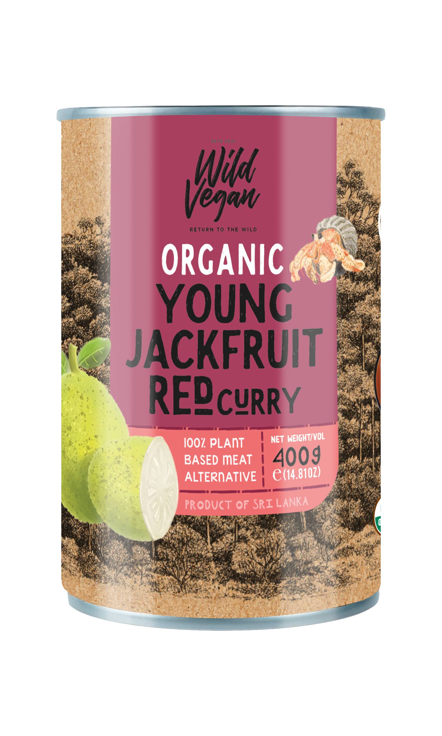 wild vegan Organic YoungJackfruit Red curry